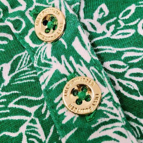 Lilly Pulitzer Cotton Emery Dress XS Gold Logo Buttons Fairy Whimsy Zoo Safari - Picture 6 of 16